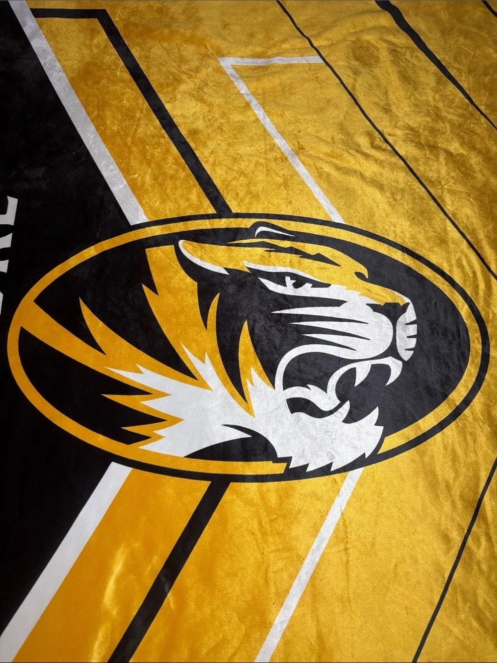 Missouri Tigers Brooke Gold & Black Fleece Throw Blanket